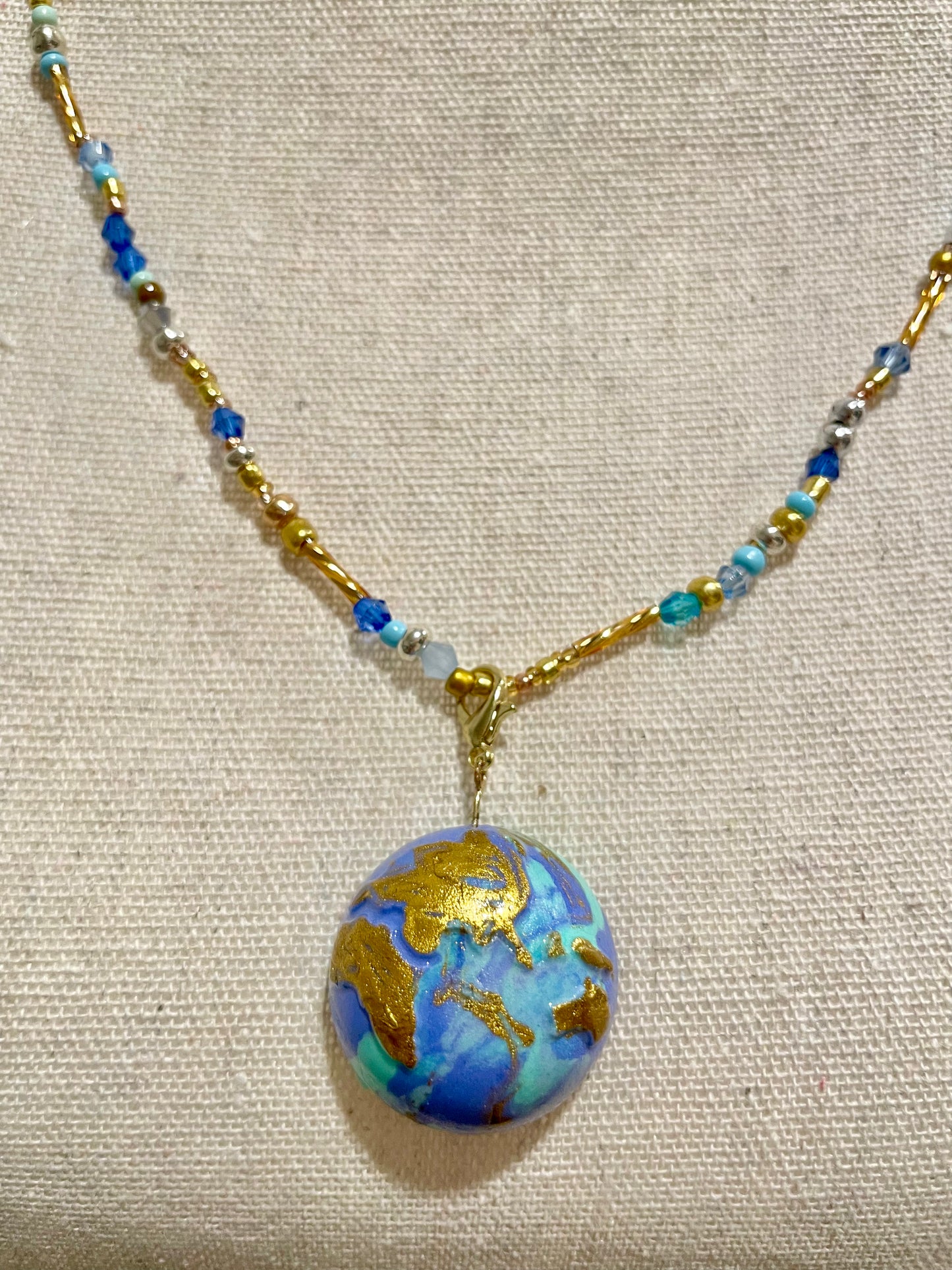 Golden Earth Necklace 28 inches
