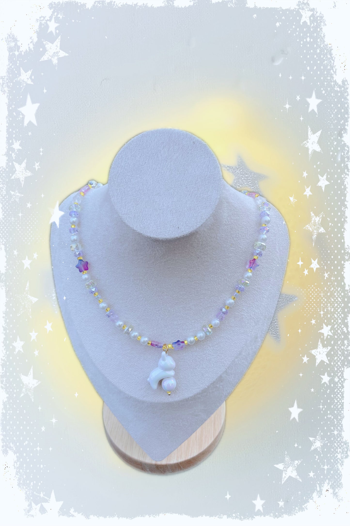 Rabbit Glass beads necklace