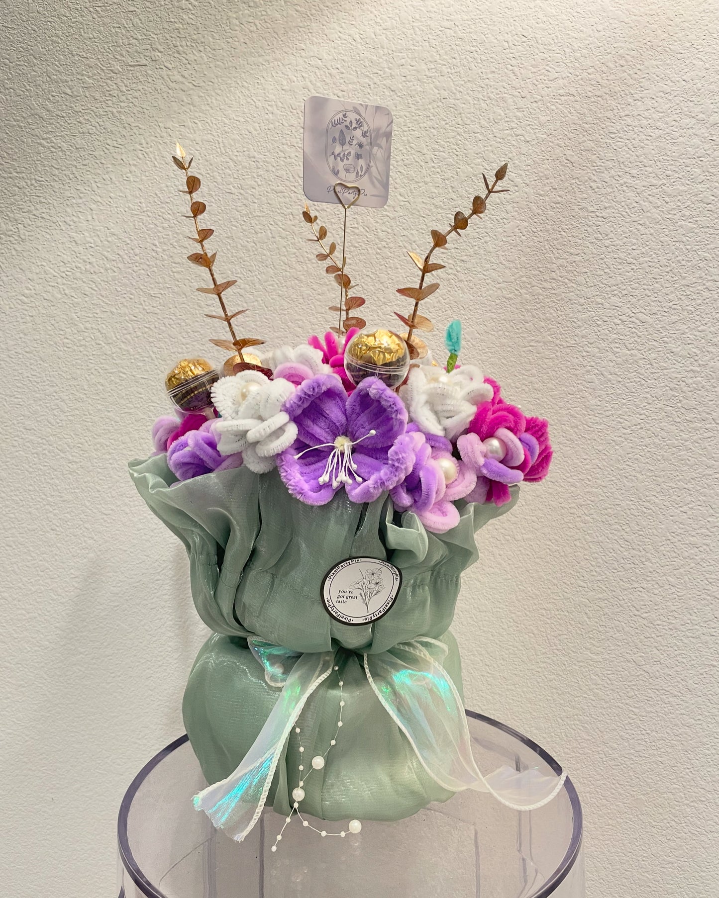Poppies & Roses Bouquet Green