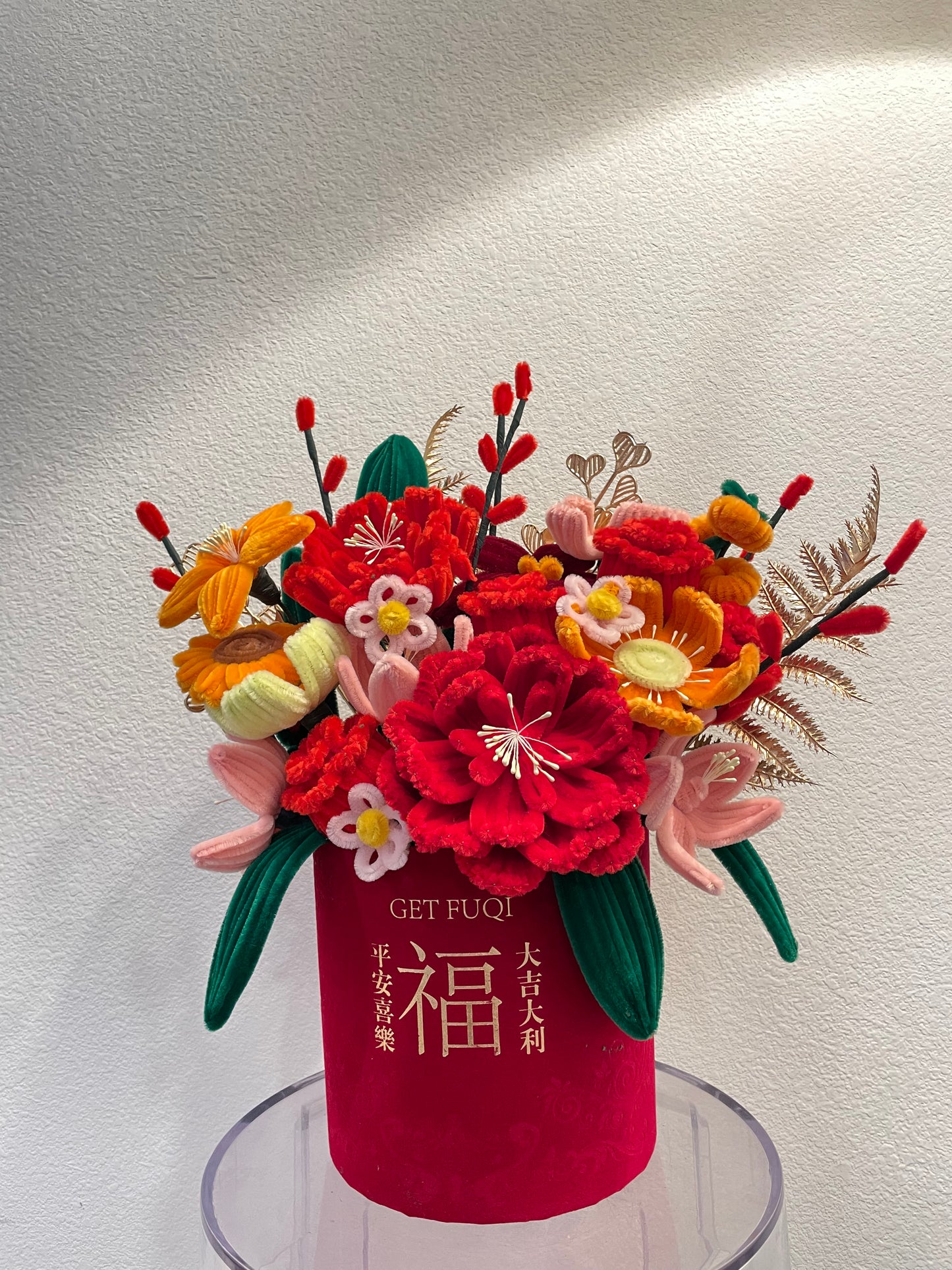 Large Red Flowers Bucket