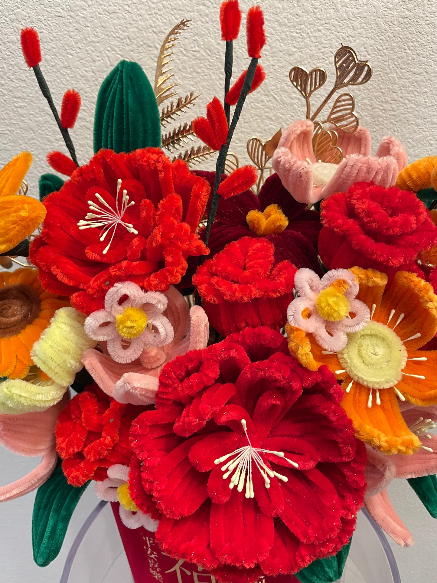 Large Red Flowers Bucket