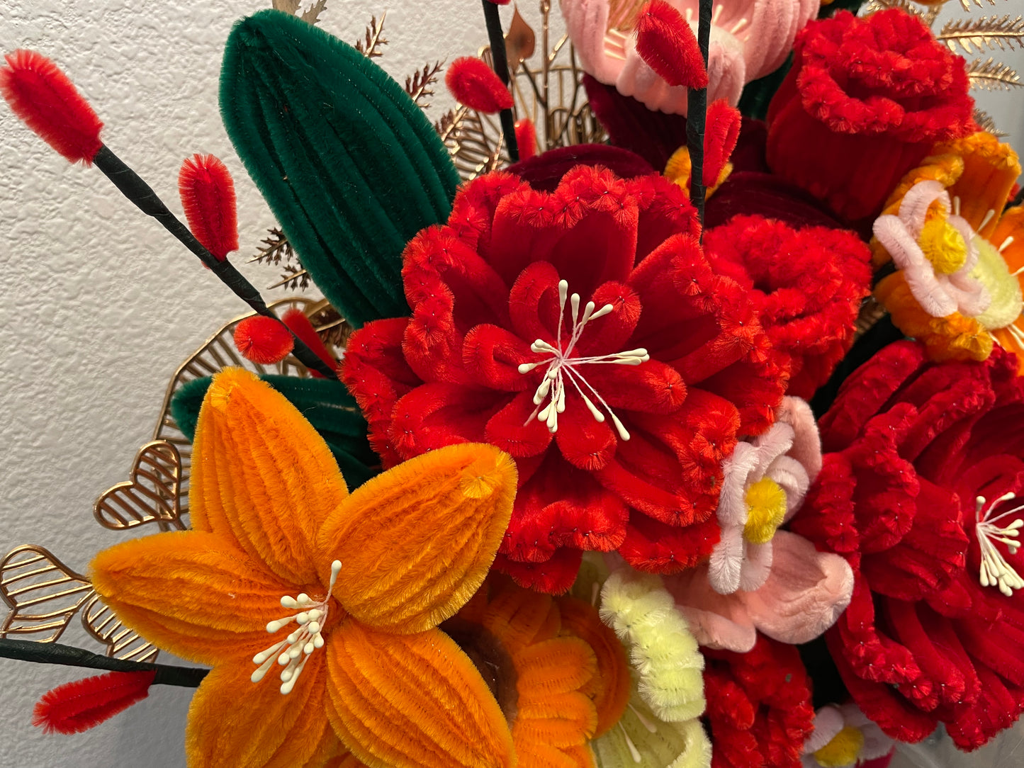 Large Red Flowers Bucket
