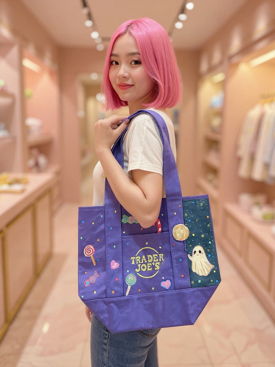 Purple Ghost Trader Joe bag
