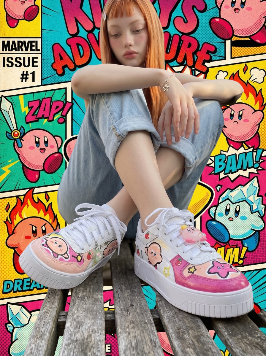 Kirby x Air Jordan pink Man Size 5 Woman Size 7.5 EU size 38