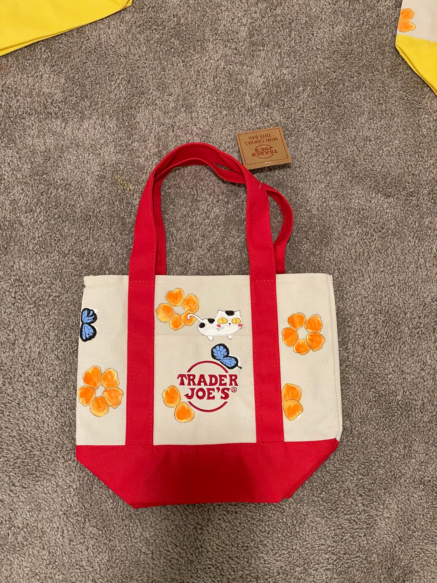 Trader Joe Bag Costumed Poppy & Cat