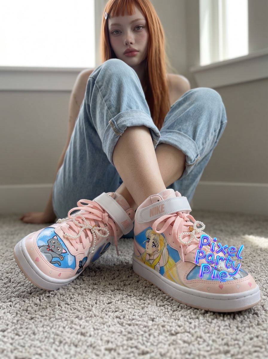 Sailor Moon x Air Jordan Pink 
man Size 5
Woman Size 7.5
EU size 38