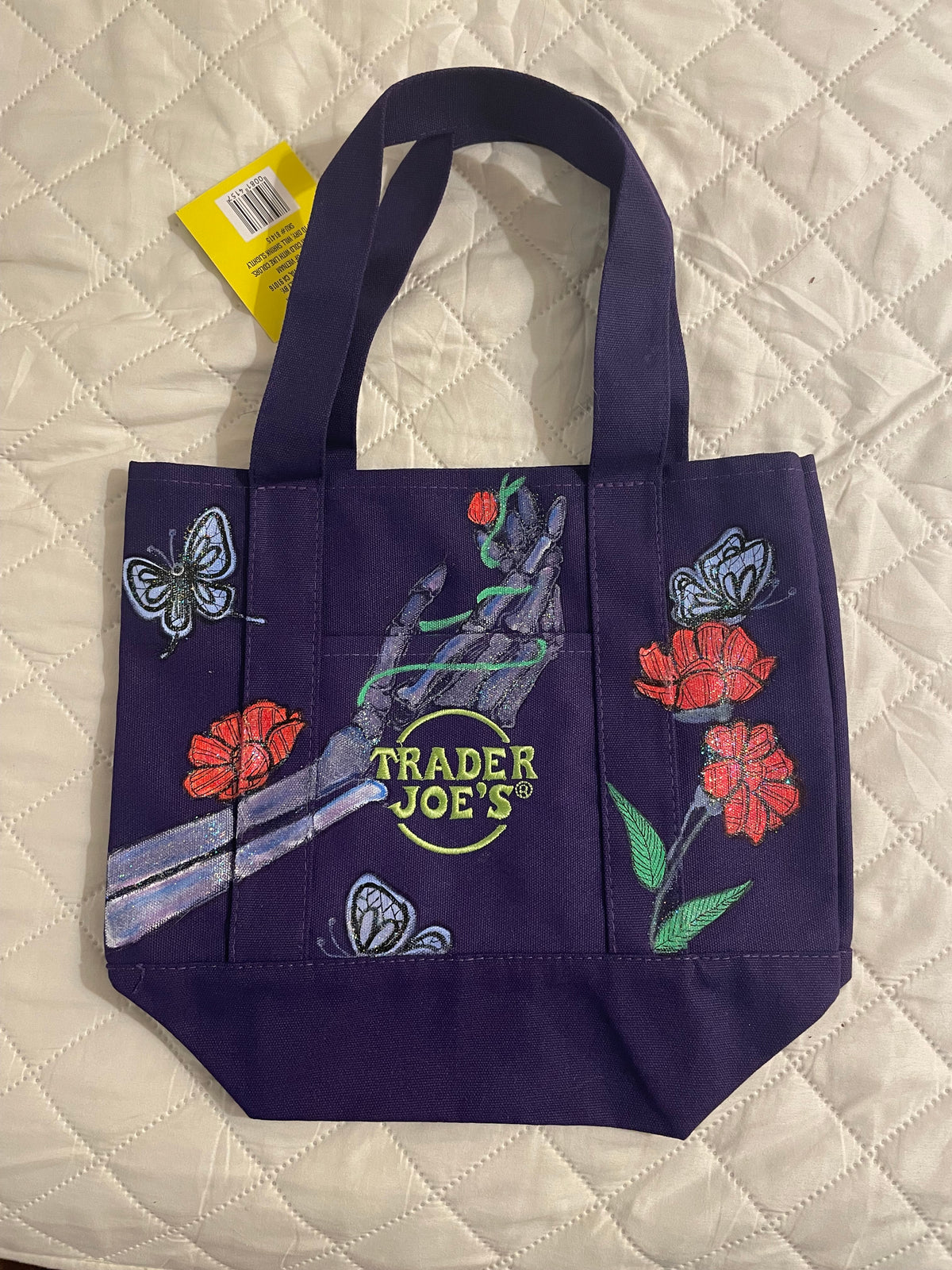 Purple skeleton TJ bag