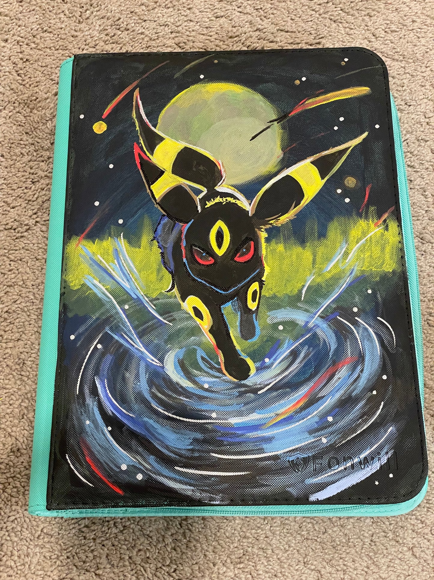 Umbreon x Fonwill Trading Card Binder 9 Pocket, 360 Pockets Trading Card Holder Book