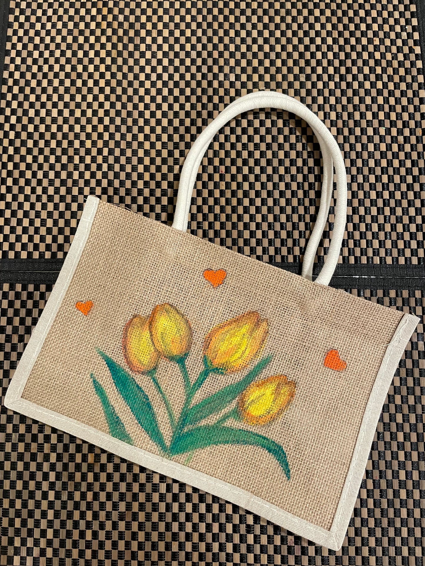 Tulips Bag Painting (one side)