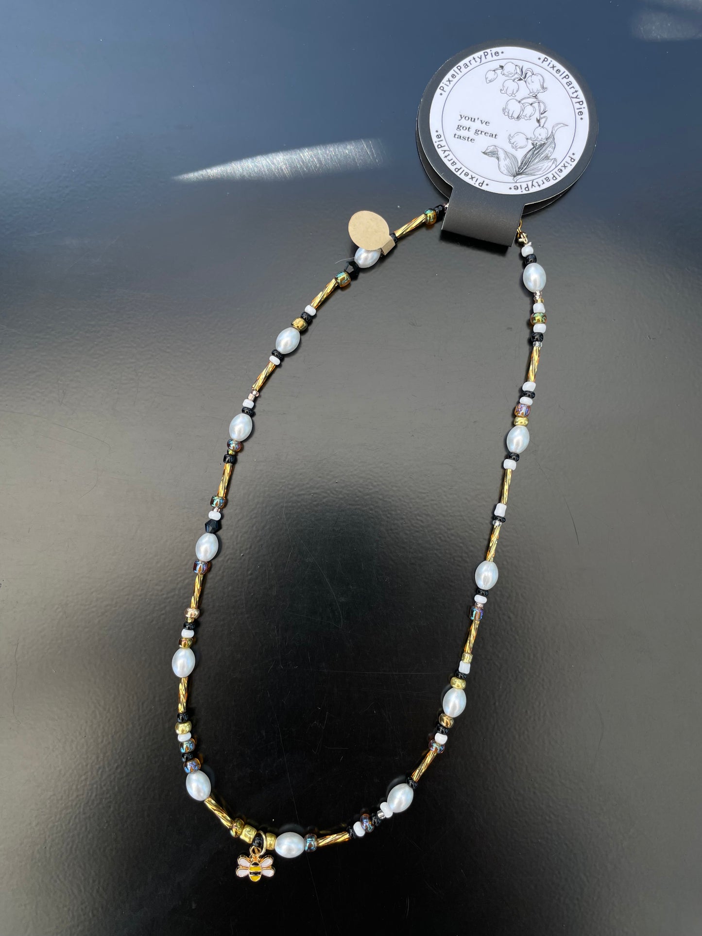 16 inches honey bee necklace