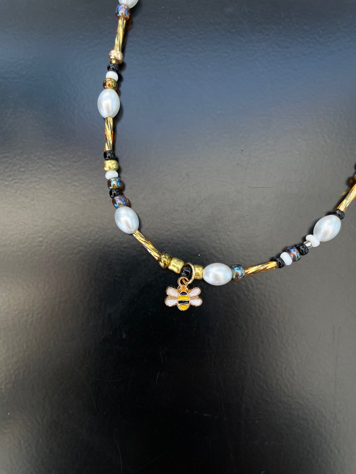16 inches honey bee necklace