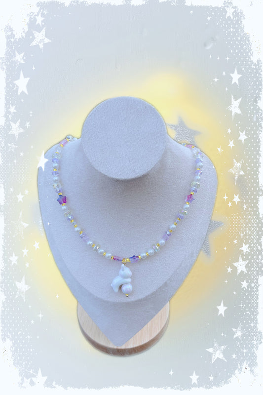 Rabbit Glass beads necklace