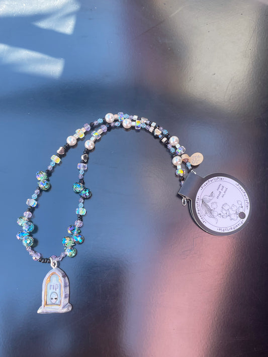 Tomb necklace 18 inches purple & Blue