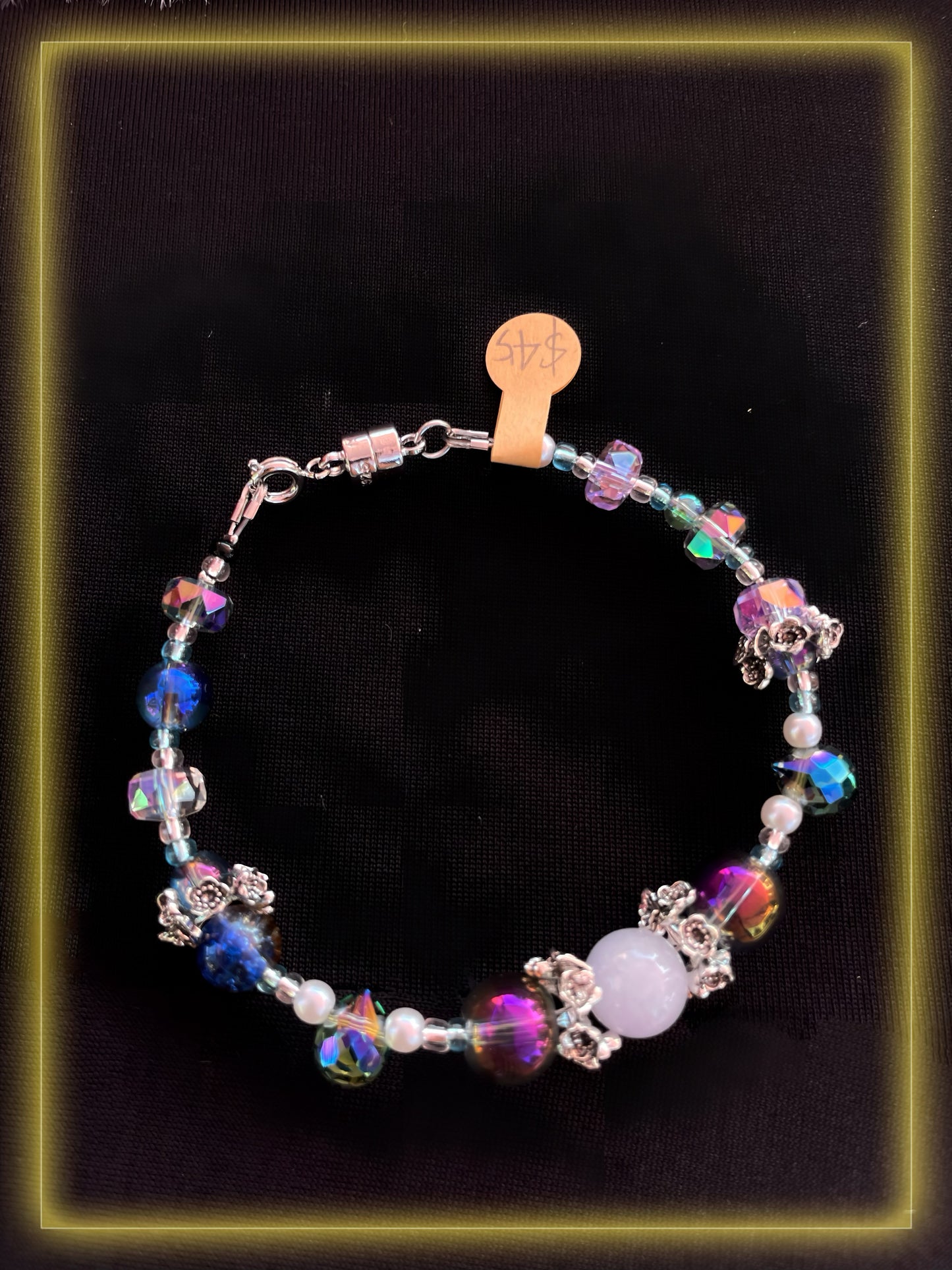 Mermaid Tear Glass beads Bracelet with Magnetic Clasp