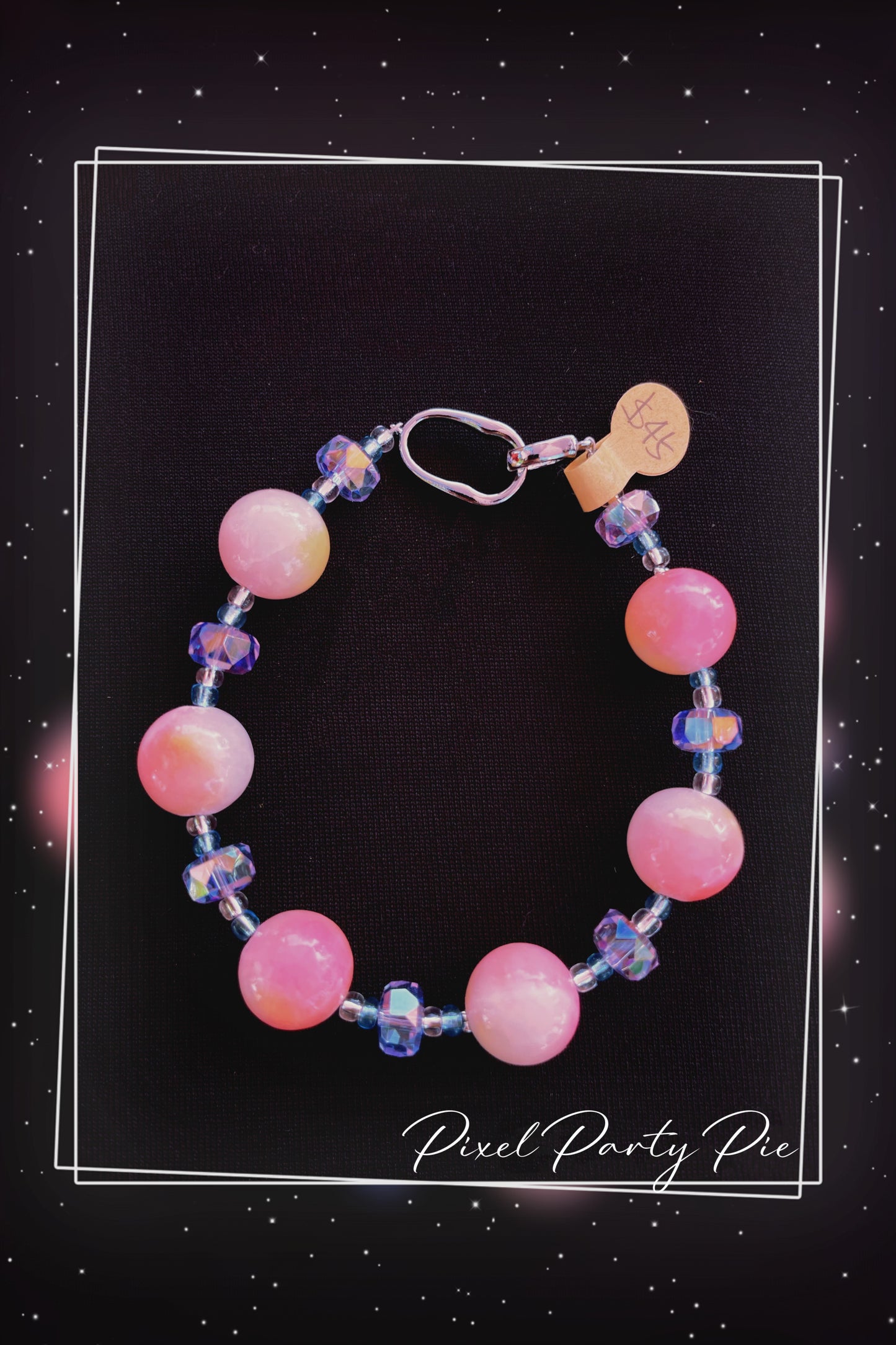 Natural Stone Beads Bracelet Pink