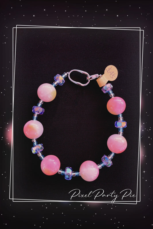 Natural Stone Beads Bracelet Pink