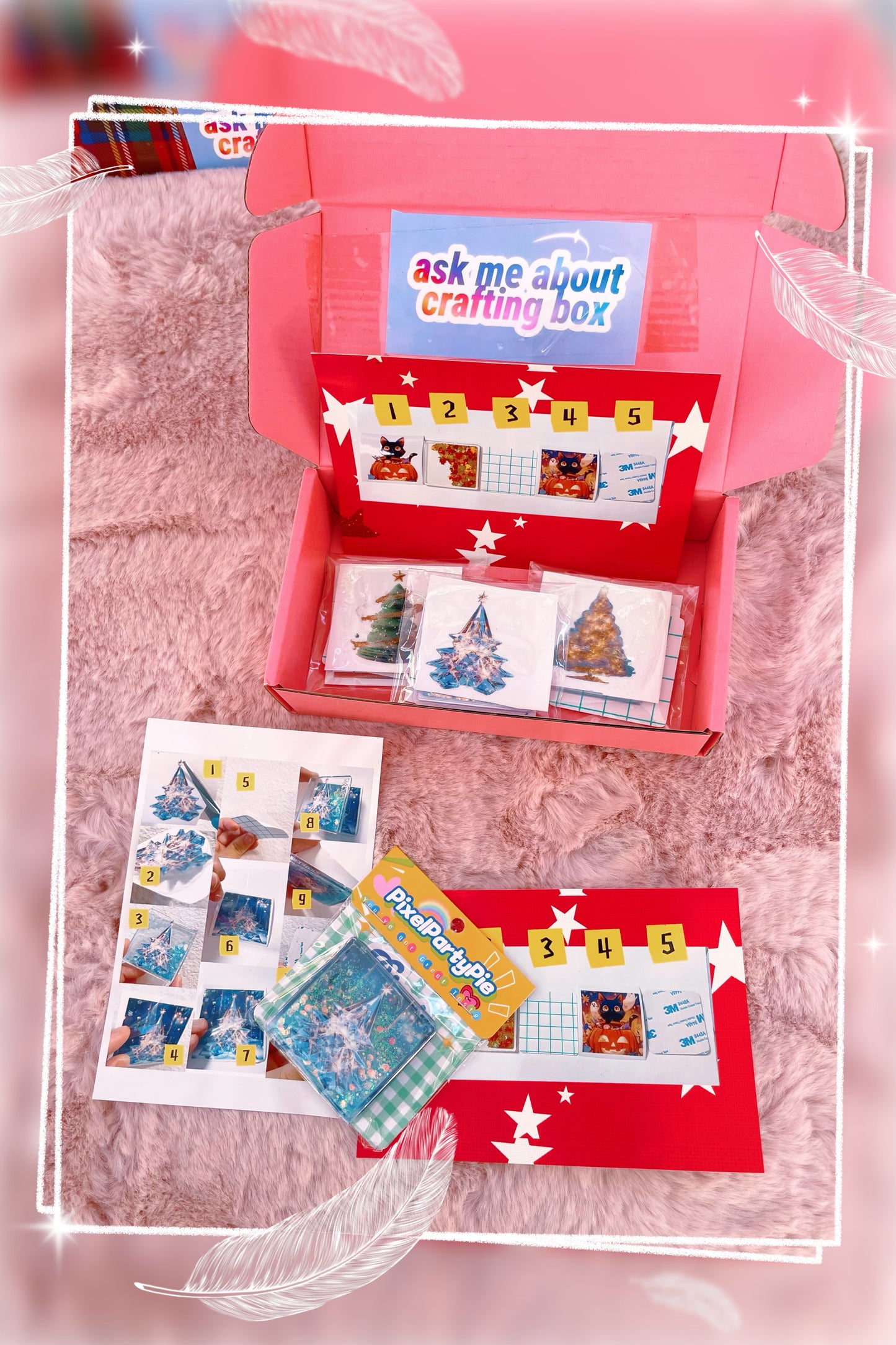 Christmas quick sand Custom Magnets x3