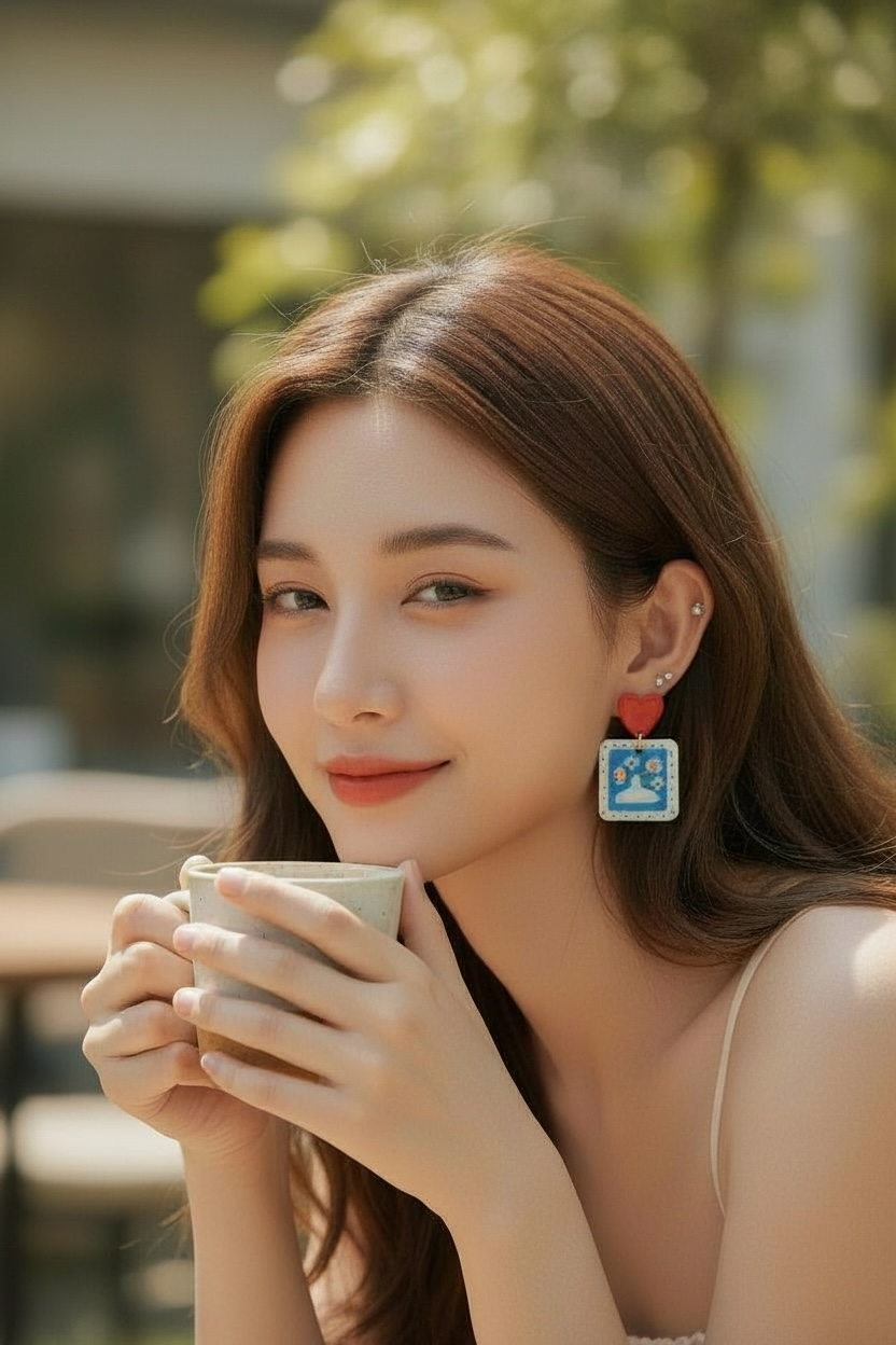 Hand painted earrings