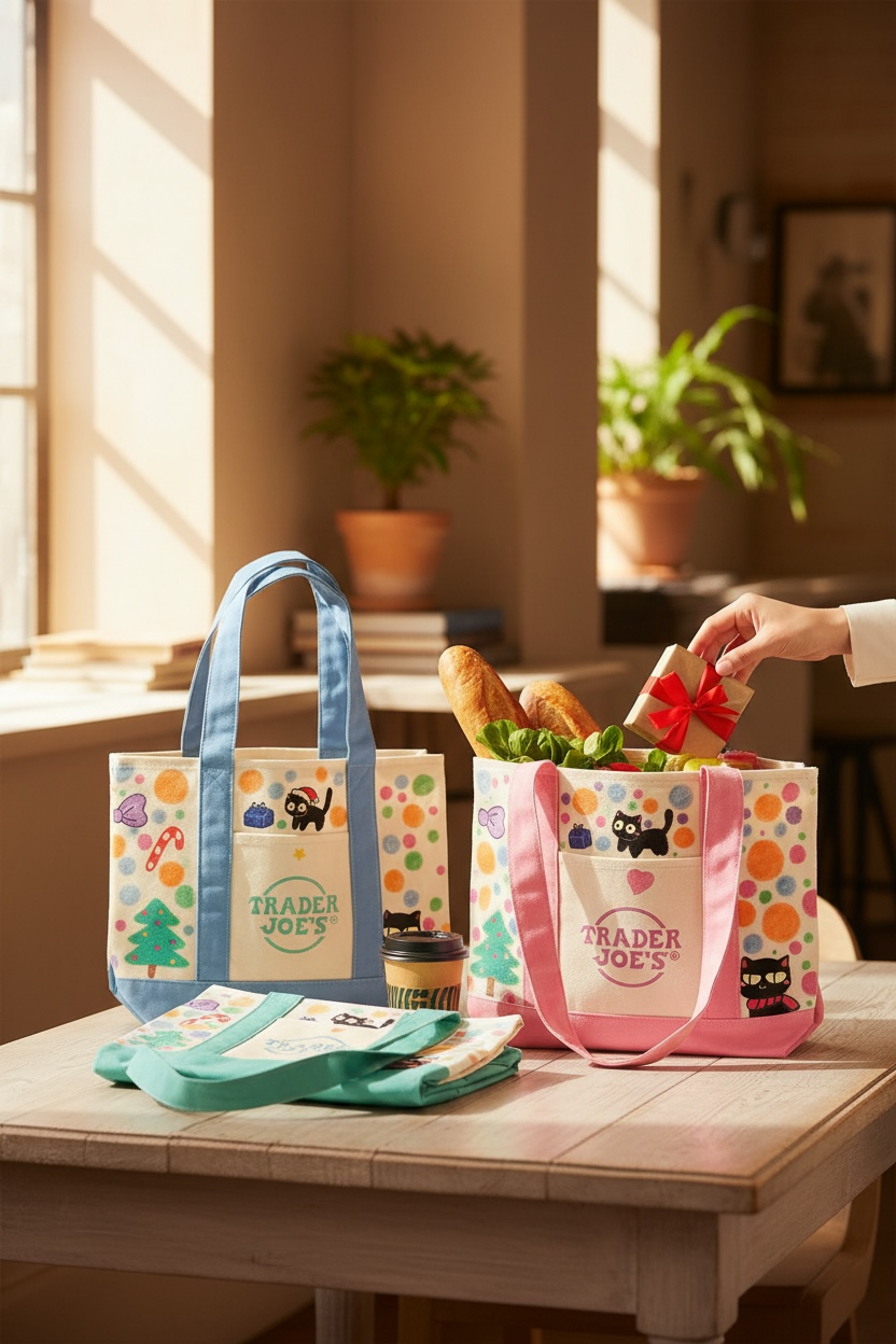 Trader Joe bag Christmas 3 colors