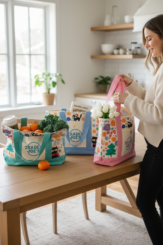 Trader Joe bag Christmas 3 colors