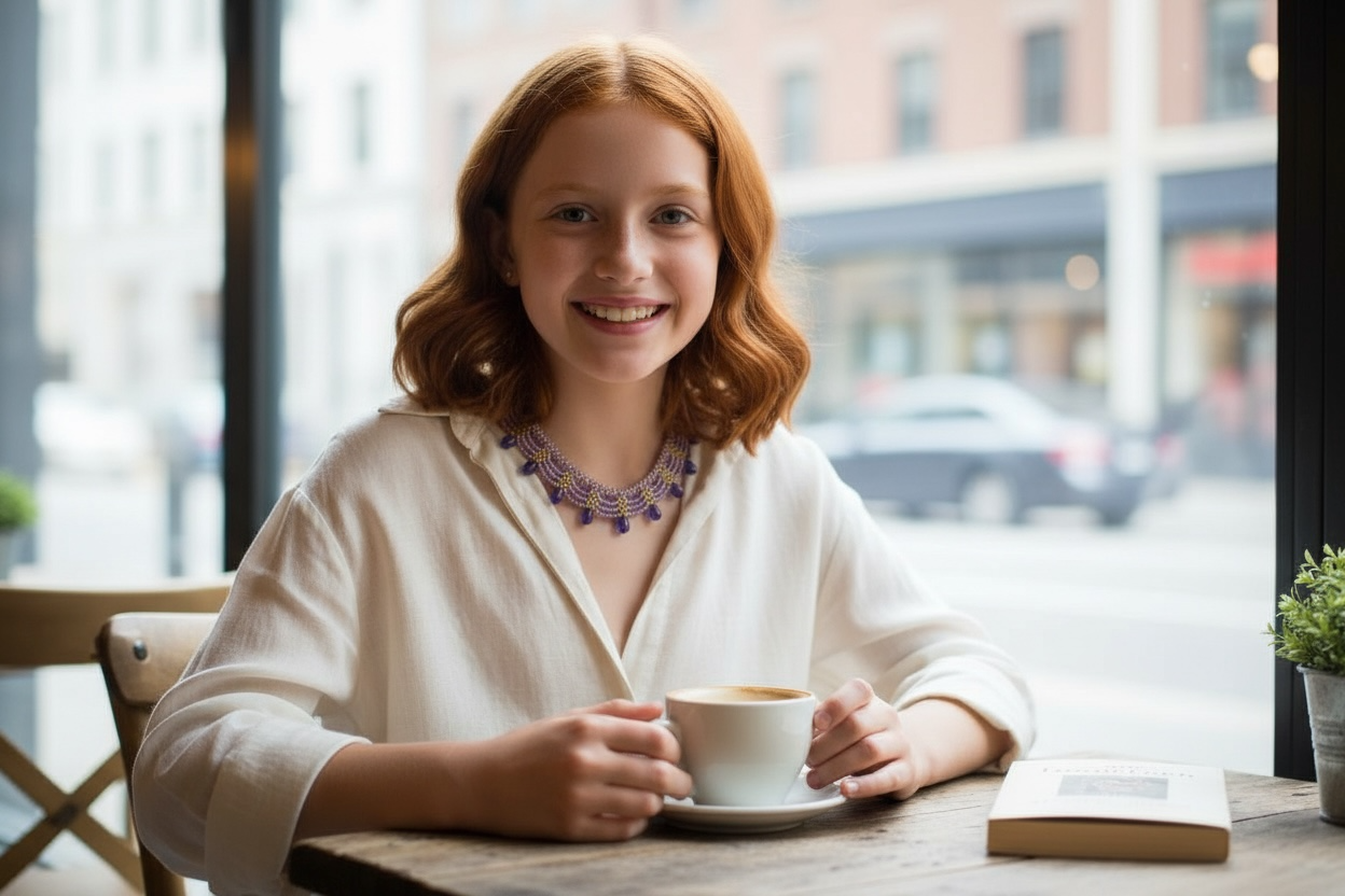 Purple beading beauty