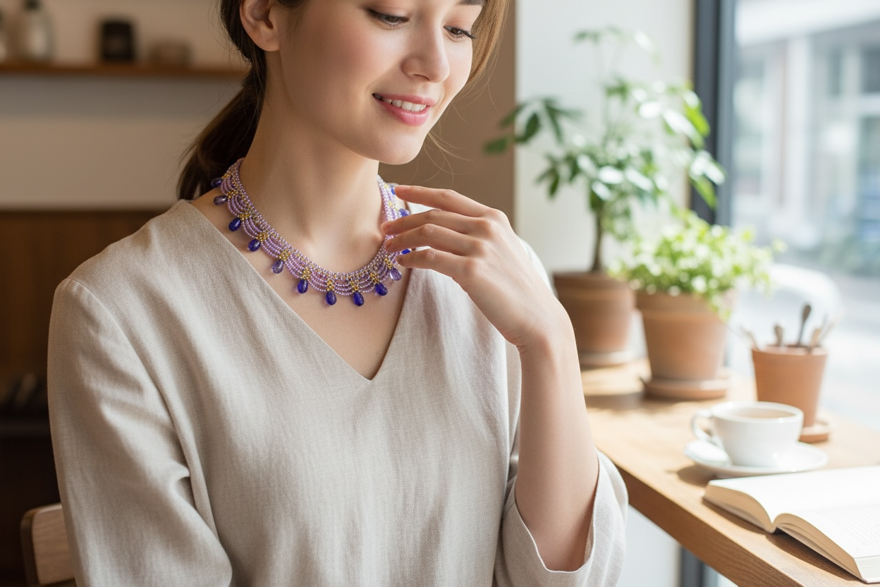 Purple beading beauty