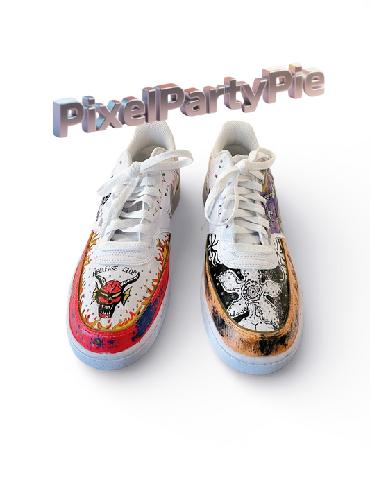 Stranger Things x Air-force 1, diamond paint, Men Size 10