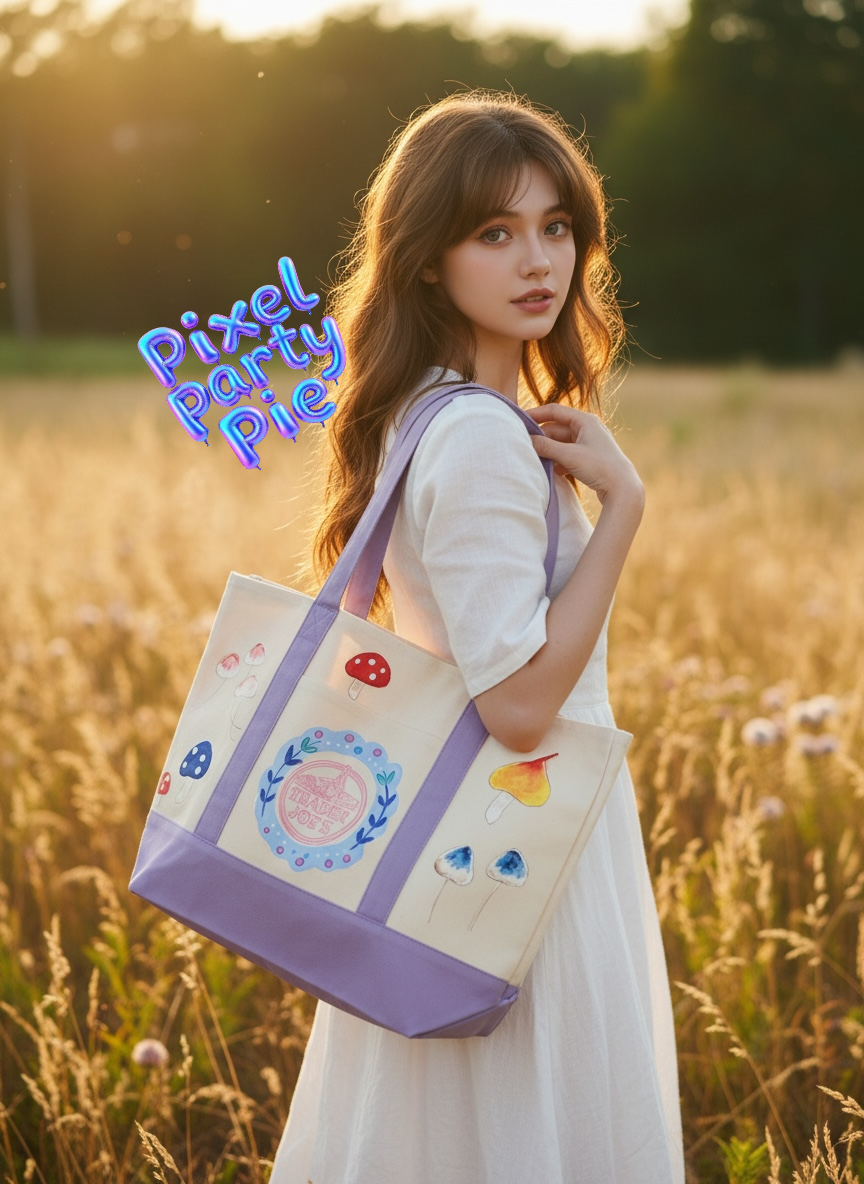 Large Trader Joe Bag x Mushroom