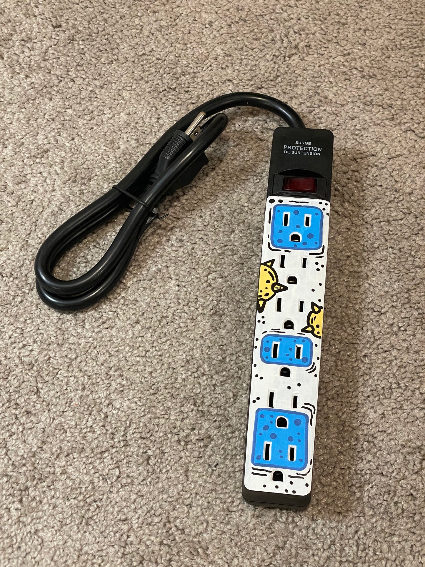 6-outlet surge protector with 2.5-foot cord